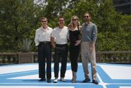 Ebon Moss-BachRach, Joseph Quinn, Pedro Pascal and Vanessa Kirby during the 'Fantastic Four: First Steps' meet & greet on June 01, 2025 in Mexico City, Mexico | Image via: Getty